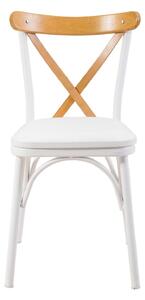 Jídelní židle Duvasa 1 (bílá + borovice atlantická). 1093079