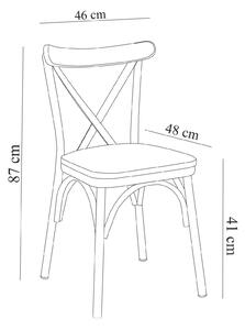 Jídelní židle Duvasa 1 (bílá + borovice atlantická). 1093079