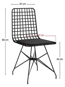 Set 4ks. jídelních židlí Pukobo 2 (černá). 1093091
