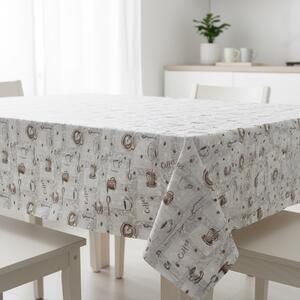 Ubrus PVC s textilním podkladem 1261-1, coffee šedé, š.140cm (metráž)