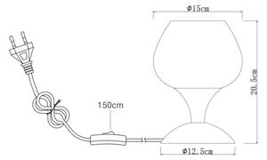 Globo 15548T2G - Stolní lampa MAXY 1xE27/40W/230V měděná