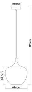Globo 15548HG - Lustr na lanku MAXY 1xE27/60W/230V měděná