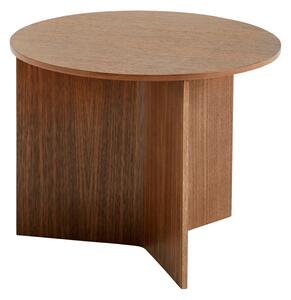 HAY Stolek Slit Table Wood, Round Walnut