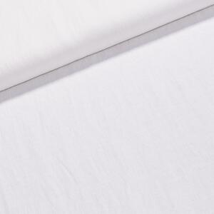 Lněné plátno MARTIN 1 jednobarevná bílá, š.150cm (látka v metráži)