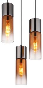 Globo 21000-3HG - Lustr na lanku ANNIKA 3xE27/25W/230V černá/měděná