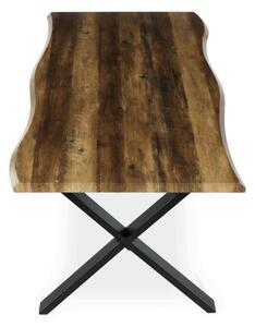 Jídelní stůl 180x90 cm HT-F4318 OLW stare dřevo / černé nohy
