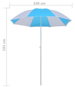 Plážový slunečník - modrobílý | 180 cm
