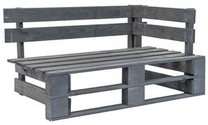 Zahradní rohová lavice z palet dřevo šedá