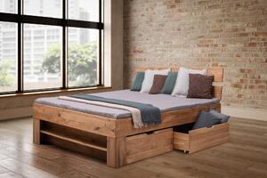 Masivní dubová postel Sofi 180x200 cm, VÝPRODEJ SKLADOVÝCH ZÁSOB (výběr více velikostí)