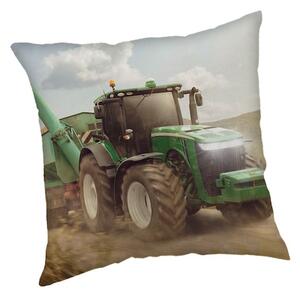 JERRY FABRICS Povlak na polštářek Traktor green Polyester, 40/40 cm