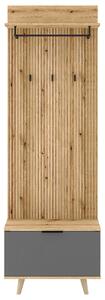 ŠATNA, barvy grafitu, barvy dubu, 65/204/40 cm MID.YOU, Online Only