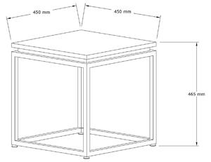 Konferenční stolek Pivepo (bílá + černá). 1093155
