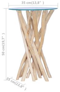 Konferenční stolek Caronia - masivní teak | 35x35x50 cm