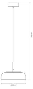 LED Lustr na lanku VETRO LED/6W/230V pr. 23 cm šedá/černá