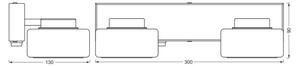 Osram-LED Koupelnové nástěnné svítidlo ORBIS FLAME 2xLED/5,5W/230V IP44 chrom