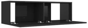 TV stolek Sunset - 100x30x30 cm | černý s vysokým leskem