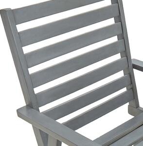 Zahradní jídelní židle Shiplley - masivní akáciové dřevo - 3 ks | šedé