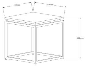 Konferenční stolek Domepo 1 (ořech + černá). 1093186