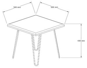 Konferenční stolek Nukone (ořech + černá). 1093195