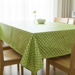 Ubrus PVC s textilním podkladem 1725-04, sedmikrásky na zelené, š.140cm (metráž)
