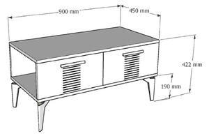 Konferenční stolek Vipapo 4 (antracit + bílá). 1093196