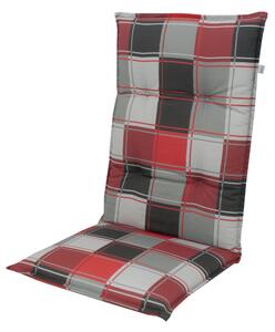 Doppler LIVING TOP 8804 antracit/červená, vysoký polstr na křesla a židle, 48x119x7 cm