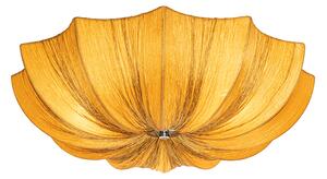 Designové stropní svítidlo zlaté hedvábí 52 cm 3-světlo - Plu