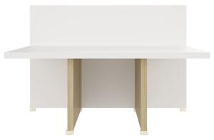 Konferenční stolek Kash - dřevotříska - 111,5x50x33 cm | dub sonoma a bílý