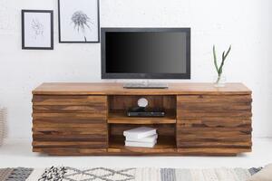 Televizní stolek RELIEF 150 CM masiv sheesham Nábytek | Obývací pokoj | Televizní stolky