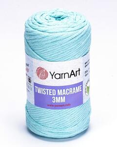 Pletací příze YarnArt TWISTED MACRAME 3mm 775 mintově modrá, jednobarevná, 250g/195m
