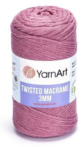 Pletací příze YarnArt TWISTED MACRAME 3mm 792 růžová, jednobarevná, 250g/195m