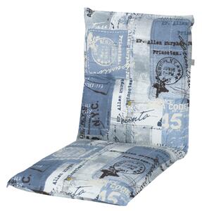 Doppler LIVING 2112 modrá, nízký polstr na křesla a židle, 48x100x6 cm