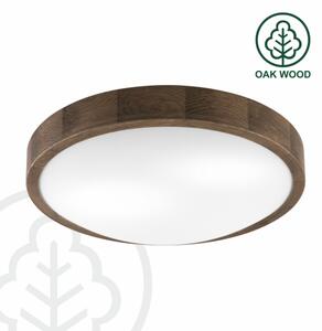 Brilagi - LED Stropní svítidlo CARVALHO SLIM 2xE27/60W/230V dub ořech pr. 37 cm