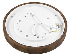 Brilagi - LED Stropní svítidlo CARVALHO SLIM 2xE27/60W/230V dub ořech pr. 37 cm