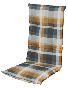 Doppler LIVING 2609 šedá/žlutá, vysoký polstr na křesla a židle, 48x119x6 cm
