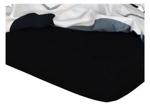 DADKA Jersey prostěradlo černé Rozměr 90x200x20 jednolůžko