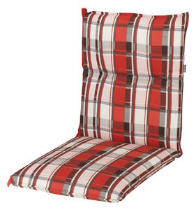 Doppler LIVING 5309 bílá/červená, nízký polstr na křesla a židle, 48x100x6 cm