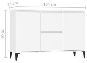 Příborník Brunati - MDF - 104x35x70 cm | bílý