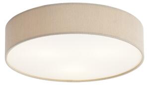 Moderní stropní svítidlo béžovohnědé se sametovým stínidlem 46cm 3-světla - Luz