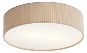 Moderní stropní svítidlo béžovohnědé s velurovým stínidlem 38 cm 2-světelné – Luz