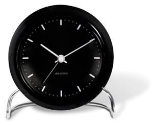 Stolní hodiny s budíkem City Hall Black 11 cm Arne Jacobsen Clocks