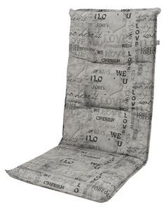 Doppler SPOT 2660 šedá, vysoký polstr na křesla a židle, 48x118x5 cm