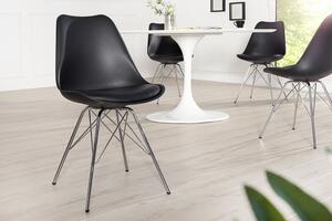 Jídelní židle SCANDINAVIA RETRO černá / stříbrná Nábytek | Jídelní prostory | Jídelní židle | Všechny jídelní židle