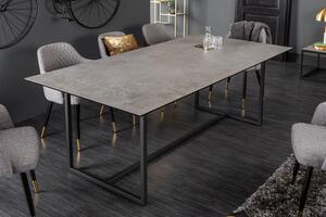 Luxusní jídelní stůl Kevin, šedý mramor
