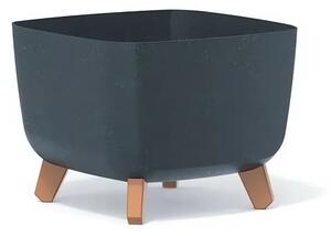 Květináč GRACIA SQUARE ECO WOOD antracit 29cm
