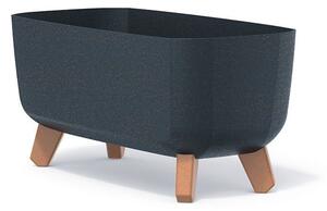 Květináč GRACIA CASE ECO WOOD antracit 39cm
