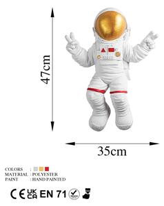 Nástěnná dekorace 47x35 cm astronaut zlatá