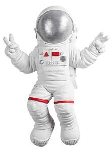 Nástěnná dekorace 47x35 cm astronaut stříbrná
