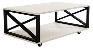 Konferenční stolek Tidito (bílá + černá). 1093245