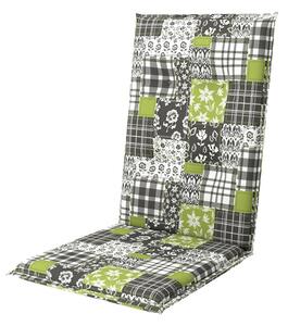 Doppler LIVING 8904 šedá/zelená, vysoký polstr na křesla a židle, 48x119x6 cm